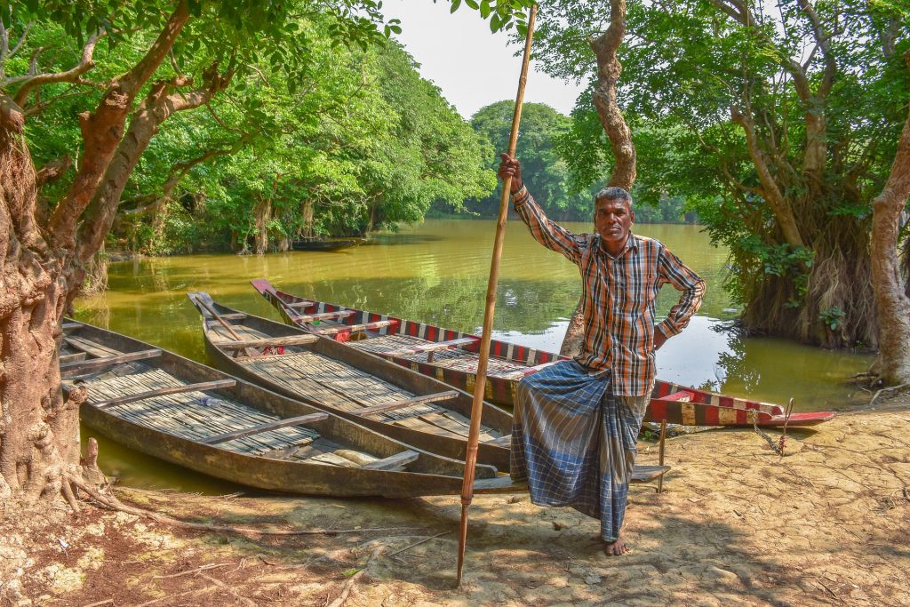 Local boatman with his boat