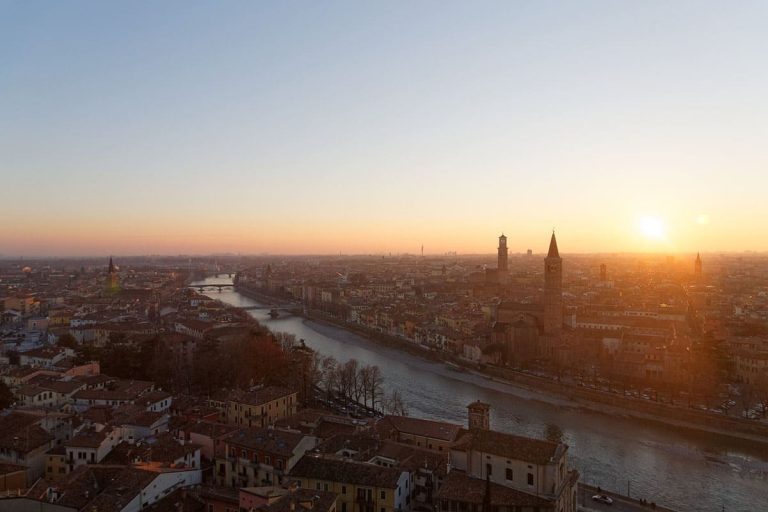 Verona city, Sunset Landscape Image